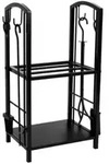 JW Kaminholzregal "Eleganz" Kaminholz-Regal inklusive Besteck 2666 - Schwarz