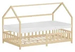 ML-Design Kinderbett 120x200cm mit Matratze Rausfallschutz Dach & Lattenrost...
