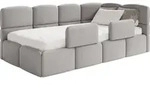 Selsey Cloudy &ndash; Kinderbett 120x200, Kopfteil rechts, Matratze & Bettkasten,...