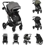 Moni Kombikinderwagen Rafaello 2 in 1, umbaubar, Sportsitz, Fu&szlig;abdeckung,...