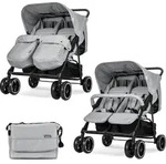 Lorelli Zwillingskinderwagen TWIN Wickeltasche Einhand-Klappsystem...