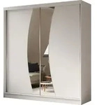 ALTDECOR Kleiderschrank mit Spiegel und Schiebet&uuml;ren VOXI, kugelgelagerte