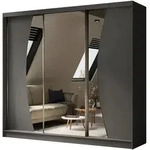 Schwebet&uuml;renschrank VOX II 240 cm &ndash; Kleiderschrank mit Schubladen, Spiegel &