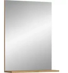 Badspiegel Scout Xonox - Salbeigr&uuml;n mit Artisan Eiche - 60x79x18 cm - Braun