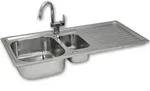 KuKoo Premium Edelstahl Einbausp&uuml;le K&uuml;chensp&uuml;le Sp&uuml;ltisch mit Resteschale +