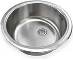 Edelstahl Einbausp&uuml;le "Ronda 1" K&uuml;chensp&uuml;le Waschbecken Rundbecken Rundsp&uuml;le