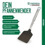 Chefkoch trifft Fackelmann Hochwertiger Pfannenwender aus Edelstahl mit