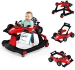COSTWAY 4 in 1 Lauflernwagen Babywalker Lauflernhilfe instellbarer H&ouml;he 15 kg 6 - 18