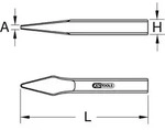 KS TOOLS Mei&szlig;el 963.2473 25mm Aluminium-Bronze (Nicht-Eisen-Legierung) 640g