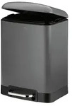 KELA Kosmetikeimer Davino silent close 6l 22,5x20,5cm H:32,5cm Edelstahl grau -