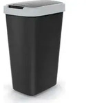 M&uuml;lleimer COMPACTA Q - 45 Liter / schwarz - grau - Abfalleimer mit Deckel -
