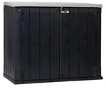 M&uuml;lltonnenbox Vela aus Kunststoff in Holzoptik | 1270 Liter f&uuml;r 2x 240 Liter