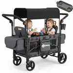 Sekey Bollerwagen Faltbar mit Dach Zwillingsmodus Kinderwagen Doppelsitz mit 2x