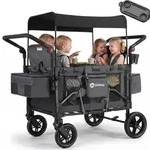 Sekey Faltbarer Bollerwagen mit Dach, Kinderwagen f&uuml;r 2-4 Kinder, 4 Sitzer