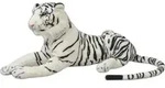 vidaXL Tiger Pl&uuml;schtier Wei&szlig; XXL - Wei&szlig;