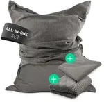 Lumaland Sitzsack 380l grau + Cordh&uuml;lle - Grau