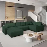 Masseno Ecksofa VELAMI R-S mit Schlaffunktion U-Form, Sofa mit Bettkasten,