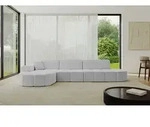 ALTDECOR Ecksofa in L-Form Livo-L2 - 337x173x79,5 Hellgrau - Corner Sofa Bett