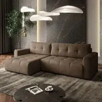 Ecksofa ASTON mit Schlaffunktion Lambi 4 - Braun