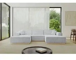 ALTDECOR Ecksofa in U-Form IREA-U1 301x165x80 cm Grau Corner Sofa Bett Eckcouch...