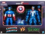Marvel Legends Series Gameverse Captain America & Venom, Packung mit 2 Figuren, 15 cm