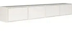 Selsey Framme &ndash; H&auml;ngendes TV-Board mit vier Klappen 200 cm, Wei&szlig; - Wei&szlig;