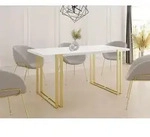 Ausziehbarer Esstisch - Gro&szlig;er Tisch im Loft-Stil mit Golden Metallbeinen 120...