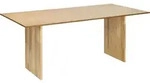 BELIANI Esstisch Naturfarbene Esche MDF Kautschuk 180 x 90 cm Holzbeine...