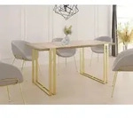 Ausziehbarer Esstisch - Gro&szlig;er Tisch im Loft-Stil mit Golden Metallbeinen 120...