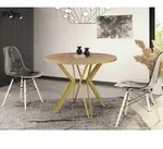 Runder Tisch f&uuml;r das Esszimmer - 100 oder 120 cm Durchmesser - Ausziehbarer...