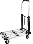 Transportwagen 150 kg Tragkraft Paketwagen Feststellbremse H&ouml;henverstellbarer...