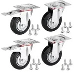 SOTECH Transportrolle &Oslash; 100 mm &ndash; 2x ohne Bremse und 2x mit Bremse (4er Set)