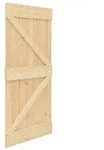 vidaXL T&uuml;r NARVIK 100 x 210 cm Massivkiefer (Unbehandelt) Natur - Braun