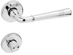 SOTECH T&uuml;rdr&uuml;cker FREJA Chrom Glanz &ndash; Rosettengarnitur Bad/WC - Silber
