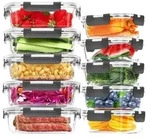 10er Pack Glas-Frischhaltedosen Set, Aufbewahrungsbox Luftdicht & BPA-frei,