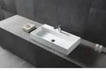 Wandwaschbecken Aufsatzbecken TWG12 - Mineralguss - Wei&szlig; matt - 90 x 45 x 11...