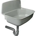 Haas Wandausgussbecken mit DN 50 Siphon 100% Recyclingmaterial - grau GRETA -...