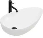 Rea Aufsatzwaschbecken Greta 65 Oval White - Wei&szlig;