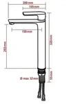 Waschtischarmatur Armatur Badarmatur 4025G - Hoher Auslauf - SEDAL-Kartusche -