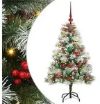 vidaXL K&uuml;nstlicher Weihnachtsbaum Gr&uuml;n und Wei&szlig; 120 cm - Gr&uuml;n