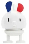 Hoptimist Dekofigur I love France Bumble S, ABS-Kunststoff, Stahl, Wei&szlig;, 8.7 cm,