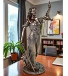 Veronese Justitia Figur 35cm Bronzierte Skulptur r&ouml;mische G&ouml;ttin der...