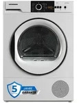 Heinner HHPD-V9T1CH, Freistehend, Frontlader, W&auml;rmepumpe, Wei&szlig;, Tasten, Drehregler,