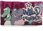 NICI Kissen Krokodil Nilpferd, 43x25 cm, GR&Uuml;N - Lila