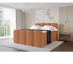 ALTDECOR Boxspringbett mit Fu&szlig;teil - NINA-Z KING - 180x200 Apricot Aragon-
