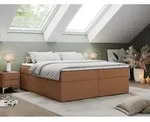 Boxspringbett ohne Kopfteil mit Bettkasten, niedriges Kopfteil, Polsterbett ohne