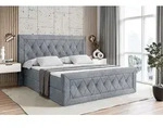 ALTDECOR Boxspringbett mit Fu&szlig;teil - mit H3-Matratze (19 cm hoch) mit