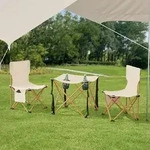 Gartenm&ouml;belset &lsquo;Banzi&rsquo; 3-tlg. aus Textilgewebe Beige - Beige
