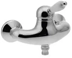 Sapho KIRK&Eacute; WHITE Duscharmatur, wei&szlig;er Hebel, Chrom