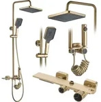 Rea Duschgarnitur HELIX Brush Gold - Gold